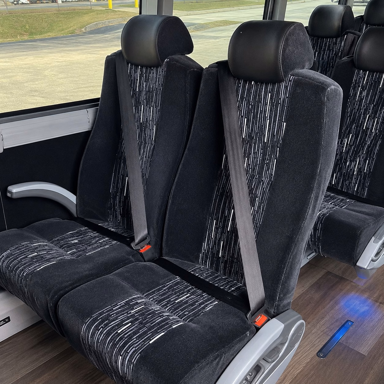 56 passenger charter bus inside