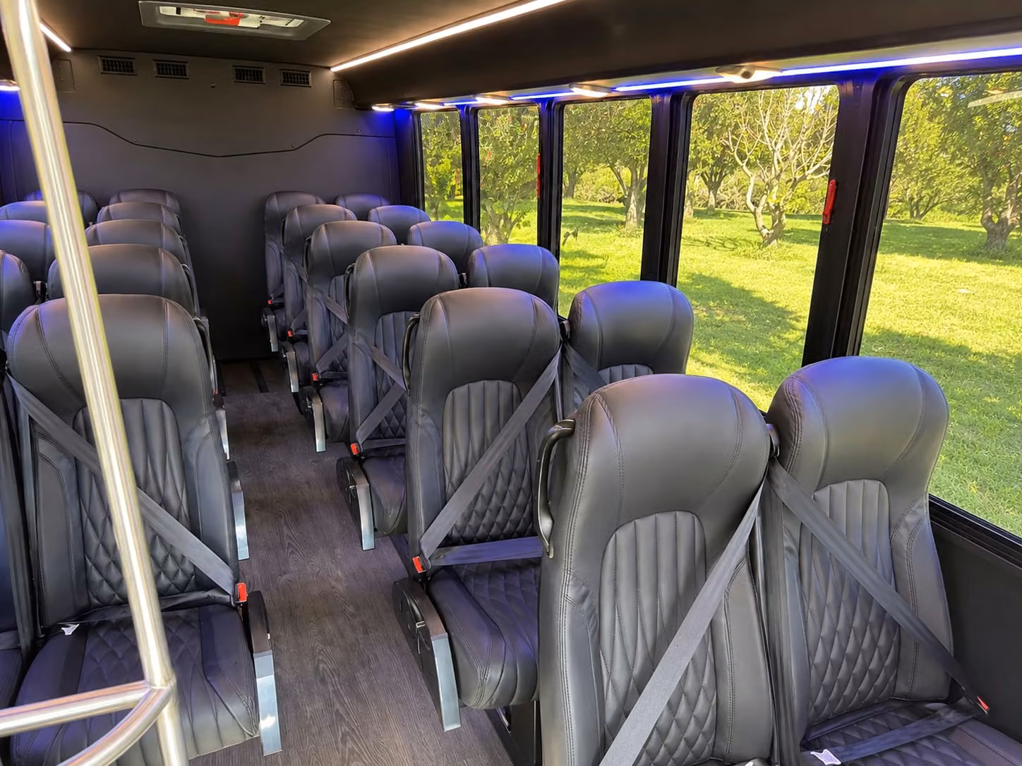 bridal party minibus rentals for palmdale wedding day prep