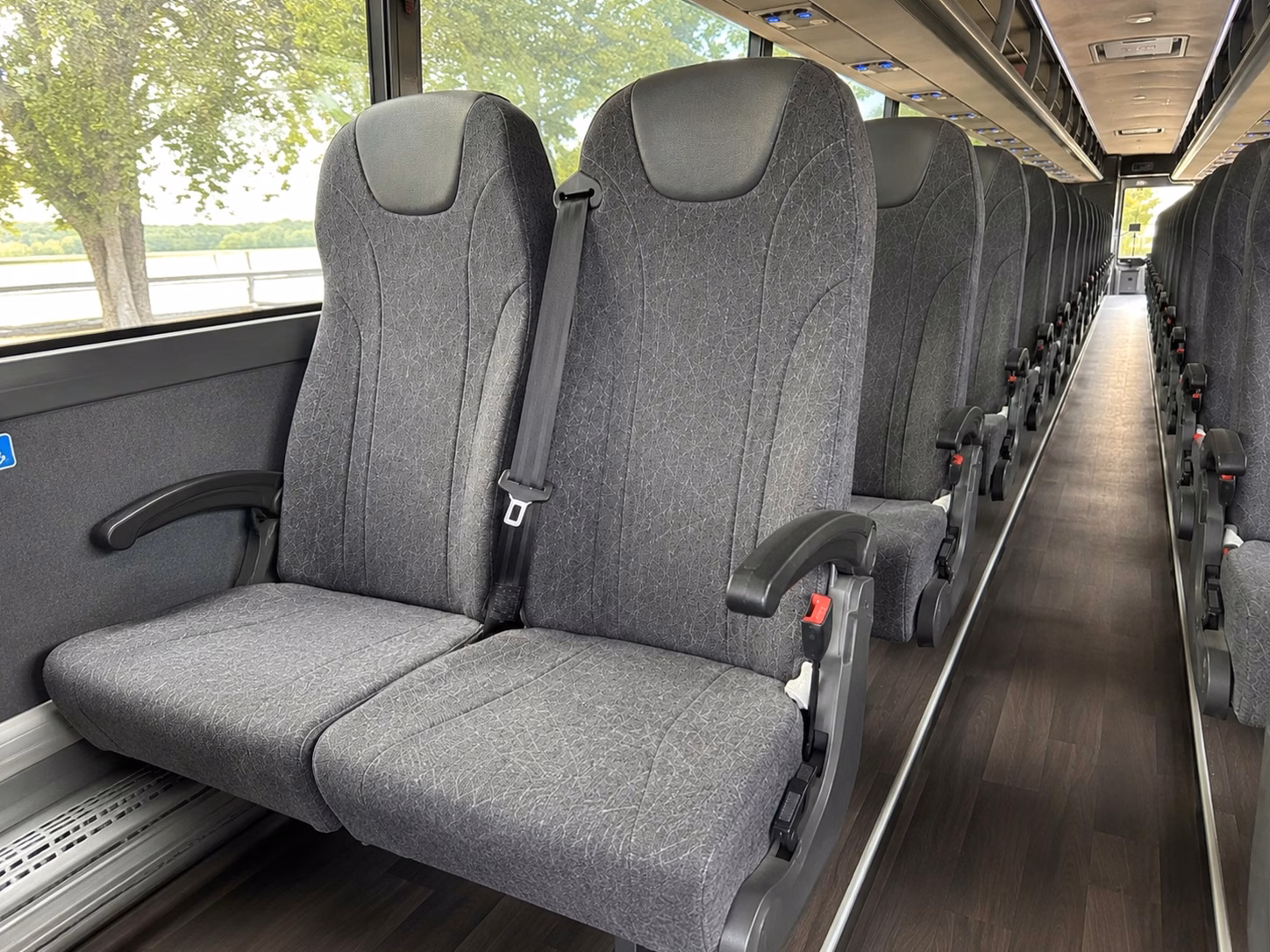 palmdale charter bus rental interior